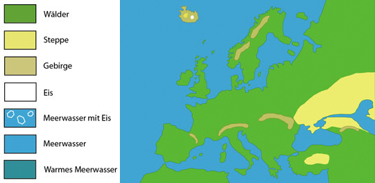 Eiszeiten Europa Mammut Museum